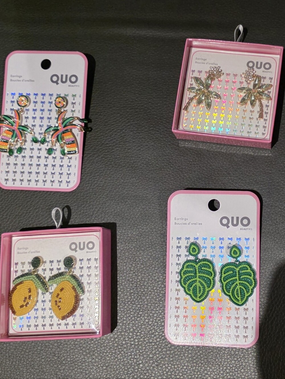 Quo Beauty Tropical-Themed Beaded Drop Statement Earring